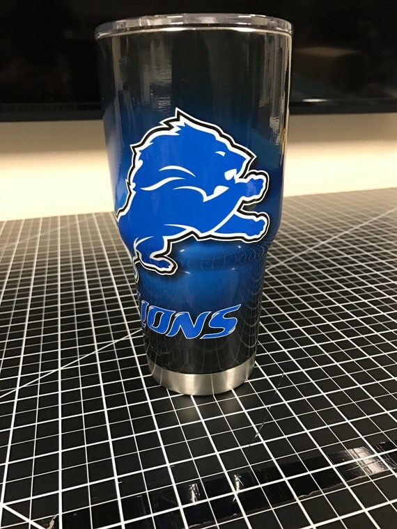 Detroit Lions Custom Yeti 20 30 Rtic Cup Fully Wrapped