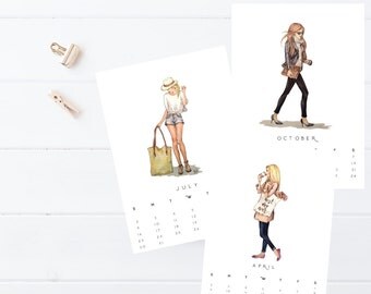 Fashion Illustration Calendar - 2017 NOW ON SALE