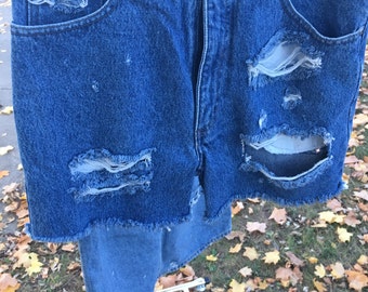 Vintage distressed high waisted shorts
