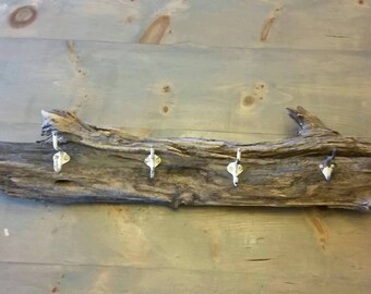 coatrack, driftwood, hook, wood