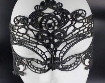 Sexy black Mask- 50 Shades -Lace Mask - Masquerade mask - Role play - Mardi Gras