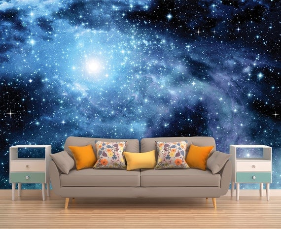 Galaxy Mural Space Wallpaper Outer Space Wall Mural Stars