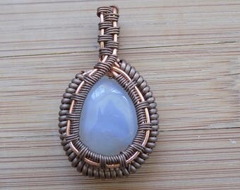 Wire Wrapped Pendant On Sale - Heady Wire Wrap - Wire Wrap - Moonstone Pendant - Wire Wrap Pendant - Gemstone Wire Wrap - Unique Jewelry