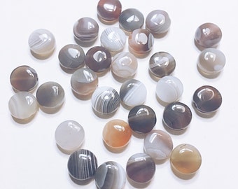 Coin shaped Botswana Agate Beads