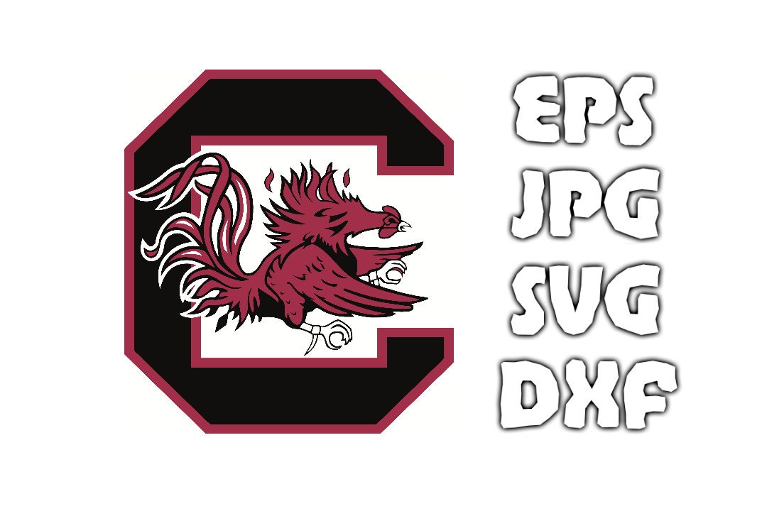 South Carolina Gamecocks 3 Logo Svg Vector Design In Svg Eps Dxf Jpeg Format Instant Download 