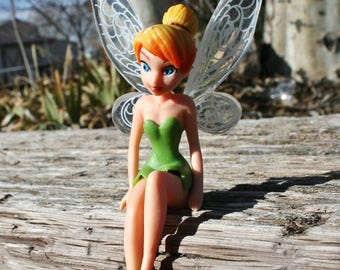 Tinkerbell sitting figurine cake topper garden terranium decoration