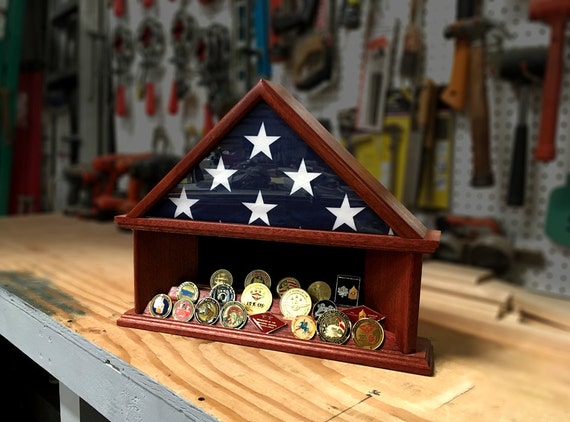 3 X 5 Flag Case And Challenge Coin Holder 3 X 5 Flag Case And Challenge Coin Holder