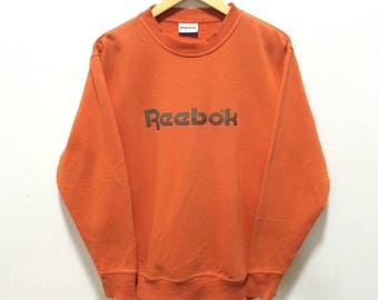 reebok vintage sweatshirt mens orange