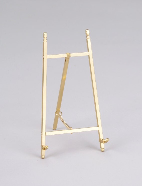Decorative Brass or Nickel Plated Easel Display Stand 6.75