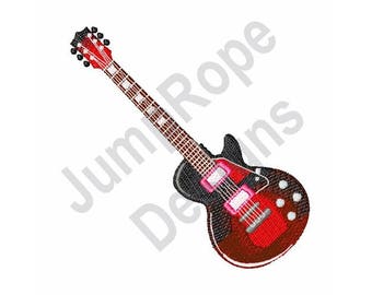 Guitar - Machine Embroidery Design