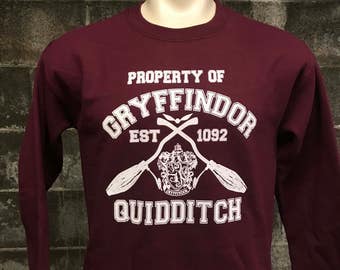 Gryffindor Harry Potter sweatshirt - Gryffindor Quidditch Team Crew neck- Unisex - Awesome Hogwarts sweater Pullover - Super Soft Interior
