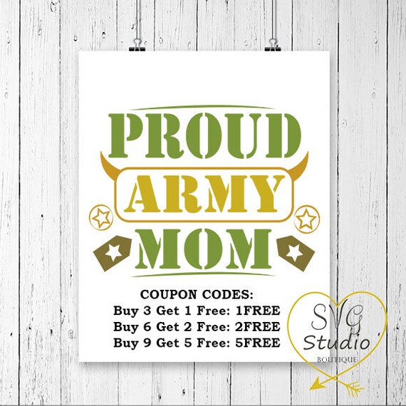 Download SVG Cutting File-Proud Army Mom Quote SVG Cutting File