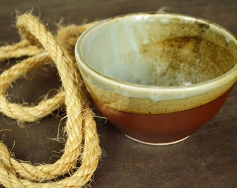 Earthy Ramen Bowl — Green Interior, Red Exterior