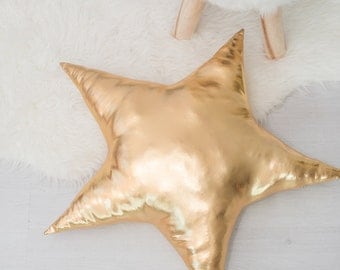 Gold star pillow,kids room decor,cushion,, children's pillows, kids room decor, kids pillows, baby bedding, kids interior, decorative pillow