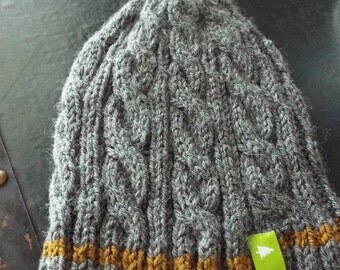 Boys Cable Gray Hat