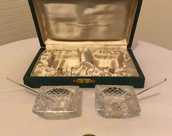 Service salt shaker, pepper cristalle of Lorraine