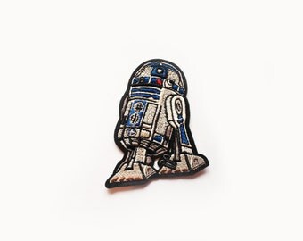 1x R2D2 robot Star Wars patch Iron On Embroidered Applique science fiction