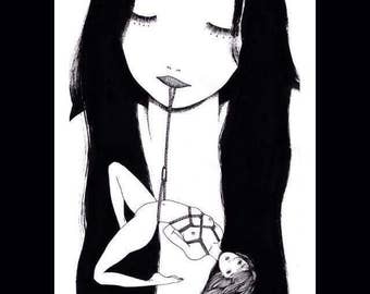 Sérigraphie【help the little fish】limit 20 illustration (silkscreen)