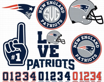 New England Patriots- Cuttable Design Files(Svg, Eps,Dxf, Jpg) For Silhouette Studio, Cricut Design Space, Cutting Machines,Instant Download