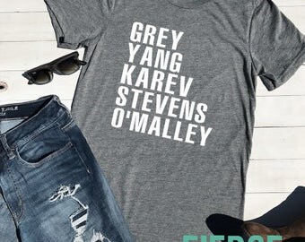 Grey Yang Karev Grey's Anatomy Adult Unisex Shirt, Girly Shirt, Adult Unisex, Meredith Grey, Cristina Yang, Grey's Anatomy