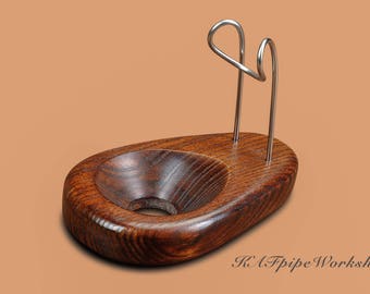 Pipe rack/Stand for one Smoking Pipe KAF1/Holder for one Tobacco Pipe/Handmade stand for pipe from wood/Pipe stand/Single stand/Pipe rack