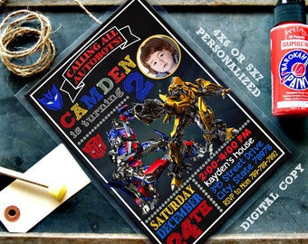 Transformers, Transformers Birthday, Transformers Invitation, Transformers Party, Transformers Birthday Invitation, Transformers Invite