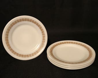 Tiburon Pyrex Milk Glass Restaurant ware / Salad / Sandwich / Dessert / Bread Plates