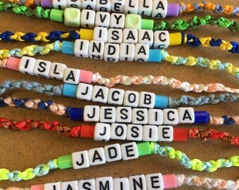Custom Name Bracelet, Friendship Bracelet, Custom Bracelet, Name Friend Ship Bracelet, Braided Bracelet, Swear Word Bracelet, Boho Bracelet