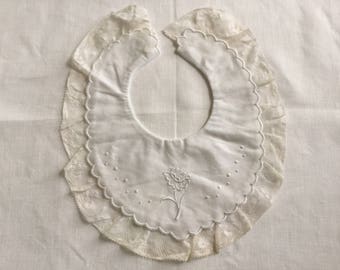 Antique French baby bib or collar