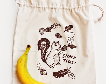Reusable LUNCH BAG / reusable snack bag, lunch bag for kids lunch bag kids, drawstring bag, lunch tote bag, lunchbag, eco friendly gifts