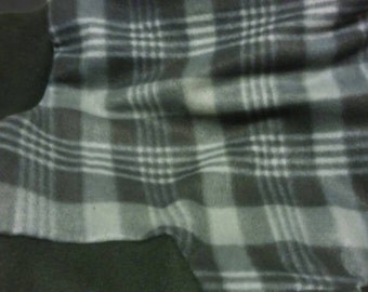 Greyhound Jammies Large- Black grey plaid