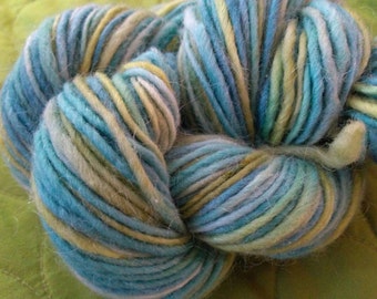 OCEANA Handpainted Wool Mohair Yarn 144 yards 2.6oz Worsted Weight Knitting Aspenmoonarts Hand Painted