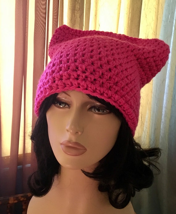 SALE XL size Large Pink Pussy Hat Women's Cat Hat Feminist