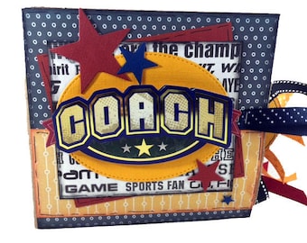 Coach Scrapbook - Mini Sports Scrapbook - Coaching Staff Sports Paper Bag Album