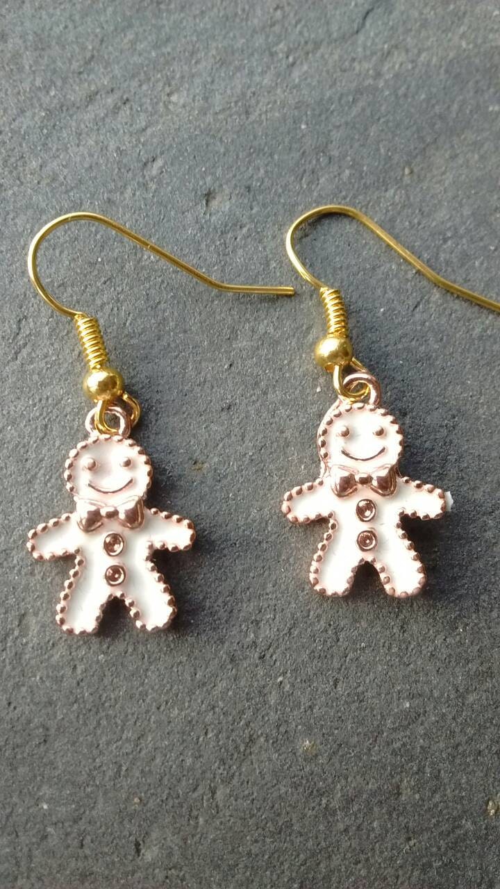 Gingerbread Man Earrings Christmas Earrings Christmas