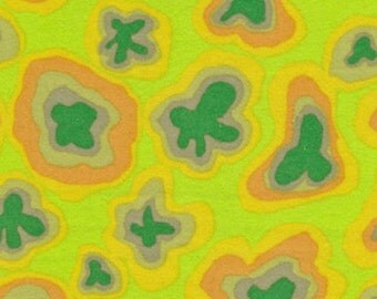 Brandom Mably Petra Lime Green Abstract Cotton Flannel Fabric - 1 Yard