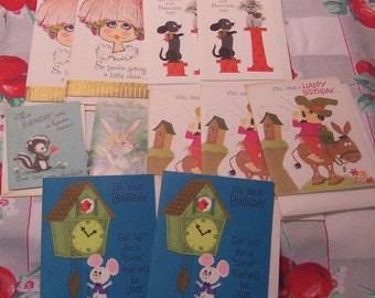 sweet vintage variety of birthday cards
