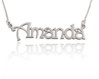 50% Off - Girls Customized any sterling silver Name Necklace, hand stamped Perfect Personalized gift for Girl Friend.