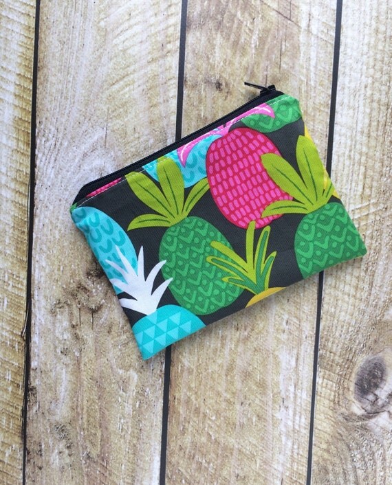 Zippered Snack Bag - Pineapples Snack Bag - Lunch Pouch - Lunch Bag - Snack Pouch - Reusable Snack Bag - Food Bag - Snack Pouch