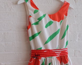 Tea Dress {raining poppies } size 4