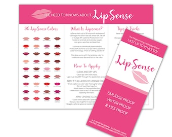 LipSense Brochure - Tips and Tricks - Application - Join My Team - Color Chart LipSense Bundle