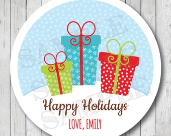 Woodland Christmas Gifts Stickers, Woodland Christmas Tags, Christmas Presents Labels, Personalized Christmas Stickers, Holiday Stickers