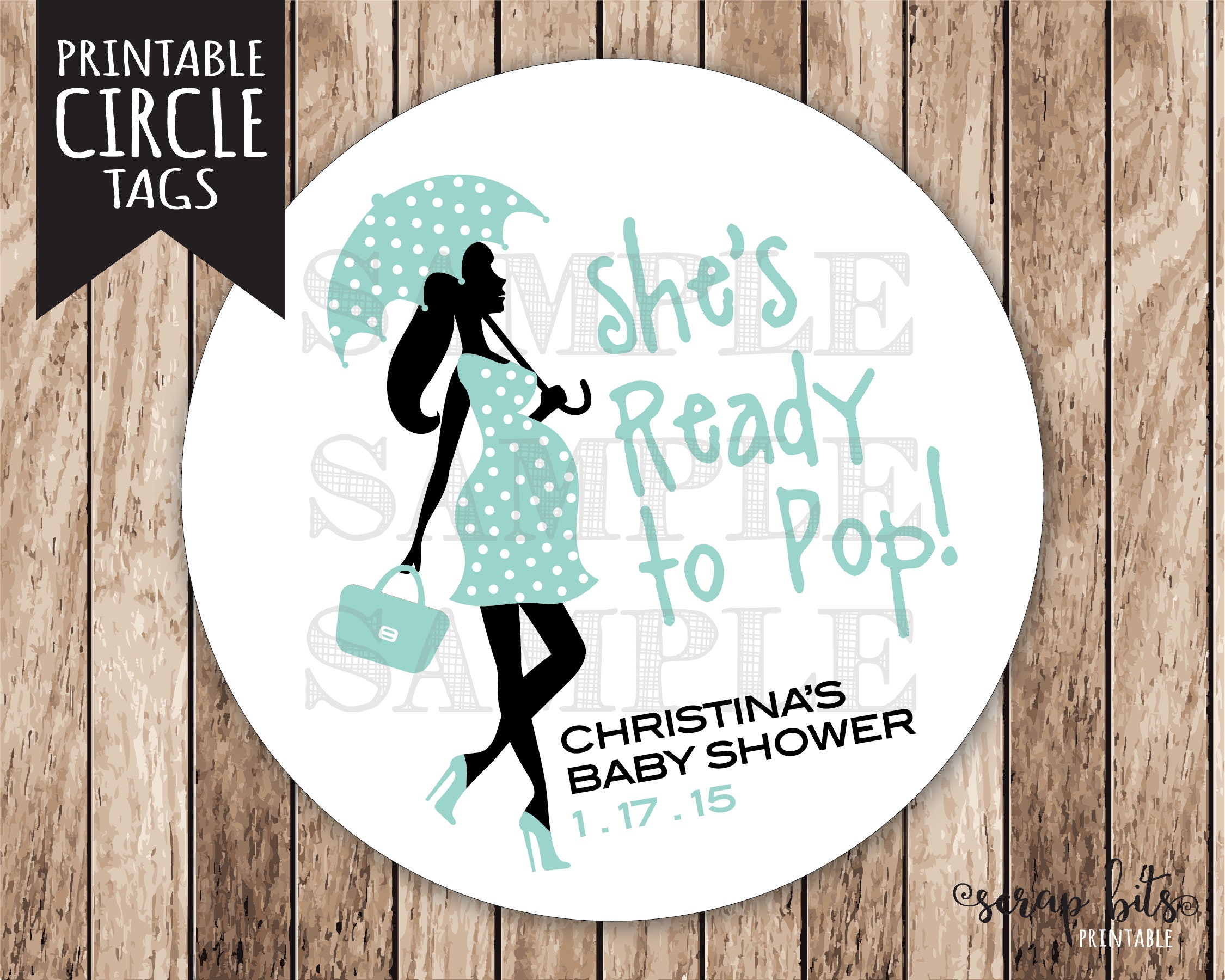 Printable Ready to Pop Tags Personalized Printable Ready