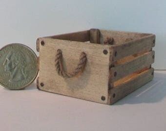 Mini Crate with Rope Handles 1:12 scale