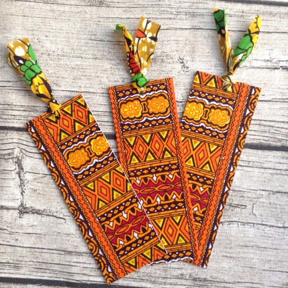 Fabric book marks. African book mark African wax bookmark