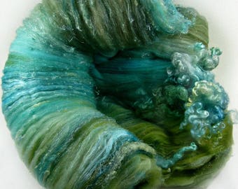 10% off! Tidewater Wild Card Bling Batt for spinning and felting (4.6 ounces), batt, art batt