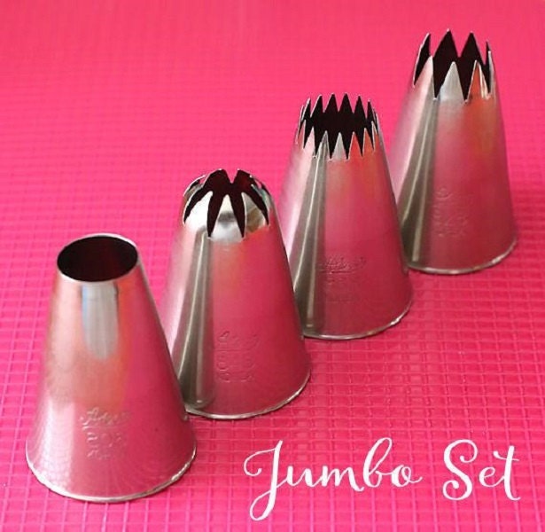 Jumbo Frosting Tip Set Jumbo Icing Nozzle Set Jumbo Open