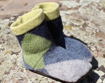 Wool Toddler Slippers: size 5-7