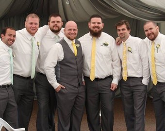 Yellow Neckties Mens Neckties Wedding Neckties Yellow Wedding Neckties Custom Neckties