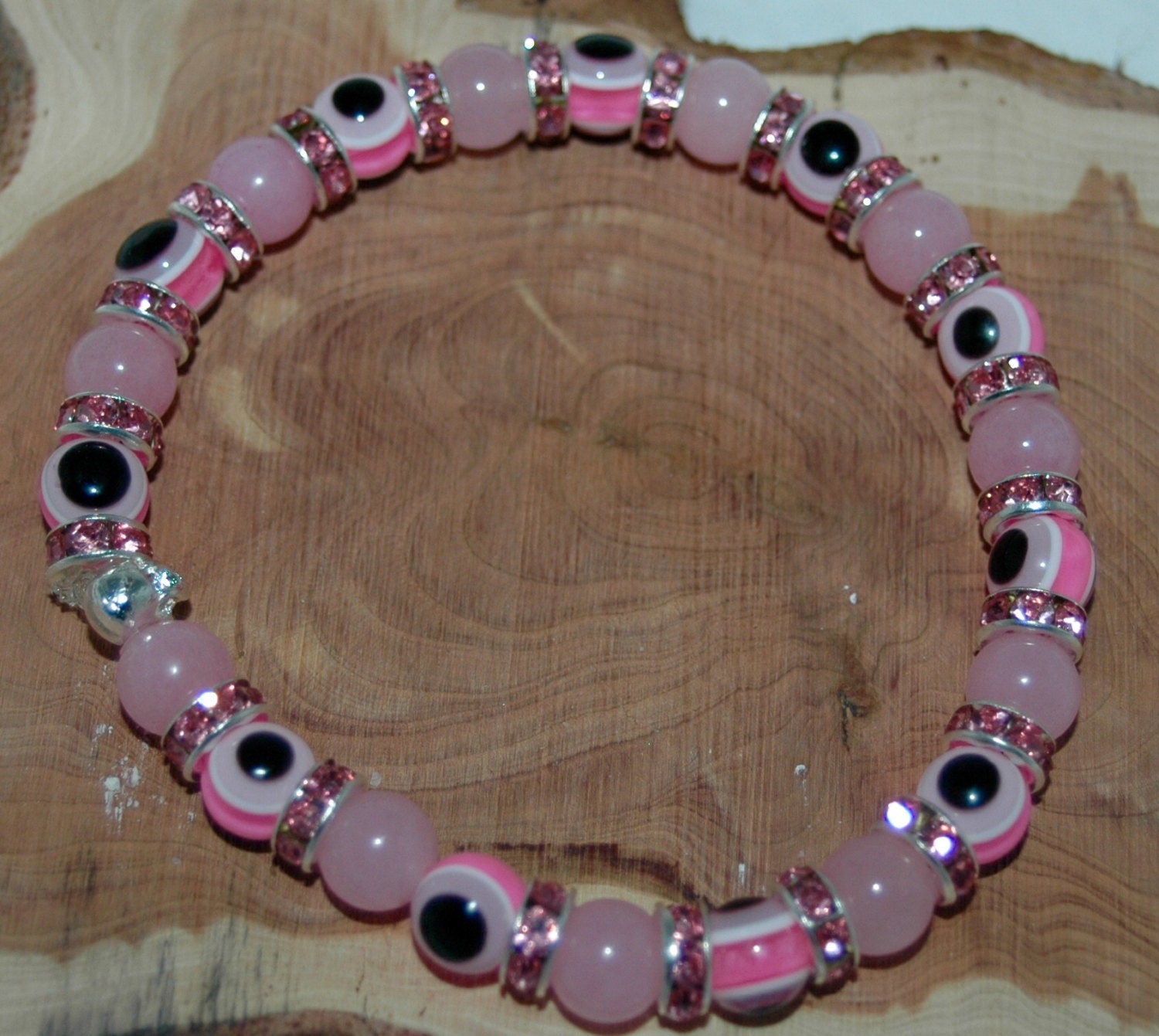 Pretty Pink Evil Eye Bracelet